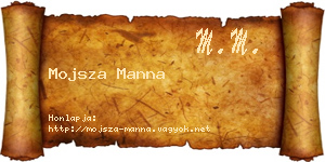 Mojsza Manna névjegykártya
